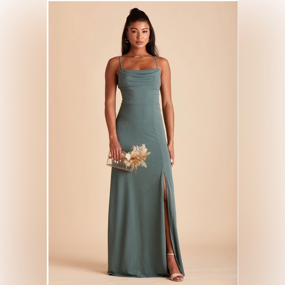 Birdy Grey Dresses & Skirts - Birdy Grey Ash Crepe Bridesmaid Dress in Sea Glass Size Medium